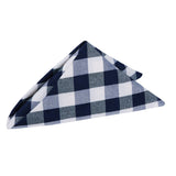 Traditional Elegance Buffalo Check Dinner Table Napkins - Navy - Set of Four