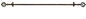 Park Avenue Collection Metallo Decorative Rod & Finial Avalon Black/Gold 66-120