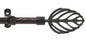 Ben&Jonah Collection Metallo Decorative Rod & Finial Leaf 66-120