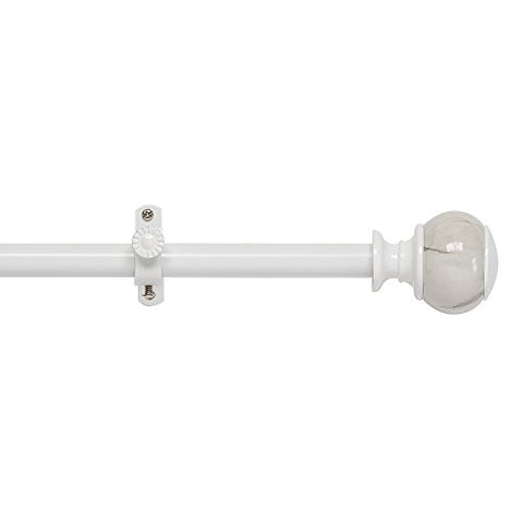 Ben&Jonah Collection Camino Decorative Rod & Finial Estate White 28-48