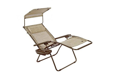 Patio Bliss DELUXE GRAVITY FREE Recliner with Covered Bungee - Sand