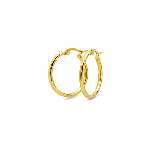 Ben and Jonah Ladies 18 KT Gold Plated 10MM Hoop Earrings