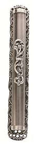 Ultimate Judaica Mezuzah Cover with Floral Shin Daled Yud Design - 10 CM