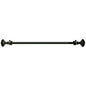 Lorraine Collection Elegant Metal Window Curtain Rod - Othello Mocha (28 inch -48 inch )