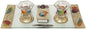 5th Avenue Collection Candle Stick With Tray And Matchbox Small Applique - Rainbow With Pomegranate - Tray 10 3/4 inch W X 6 inch H Candle Sticks - 2.5 inch H