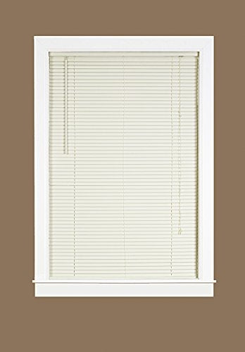 Midnight Collection 1-Inch Room Darkening Alabaster Mini Blind (35 inch  x 64 inch )