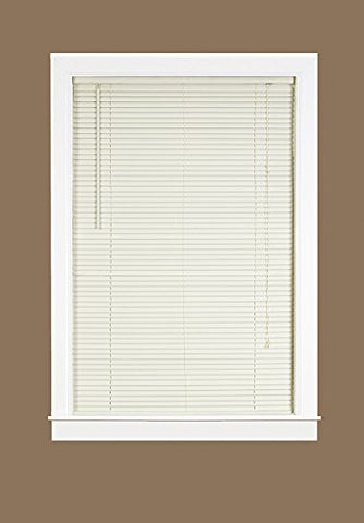 Midnight Collection Set of 6 1-Inch Room Darkening Alabaster Mini Blinds (35 inch  x 64 inch )