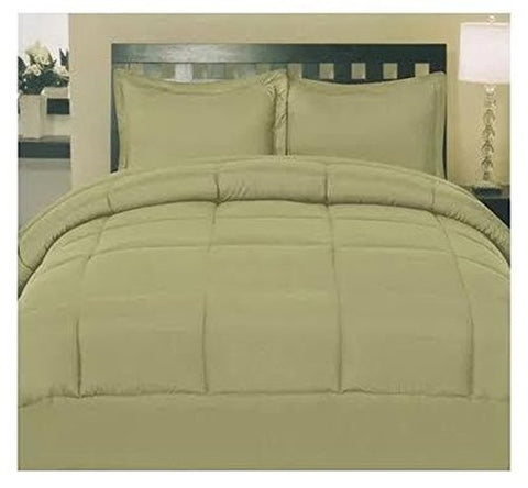 ComfortLiving Down Alternative 8 Piece Embossed Comforter Set - Sage (King)