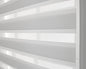 Modesta Collection White Cordless Sheer Double Layered Fabric Window Shade - 39 inch  x 72 inch 