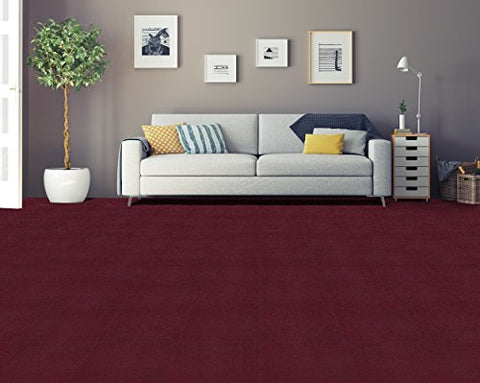 Ben&Jonah Collection Nexus Burgundy 12x12 Self Adhesive Carpet Floor Tile - 12 Tiles/12 sq Ft.