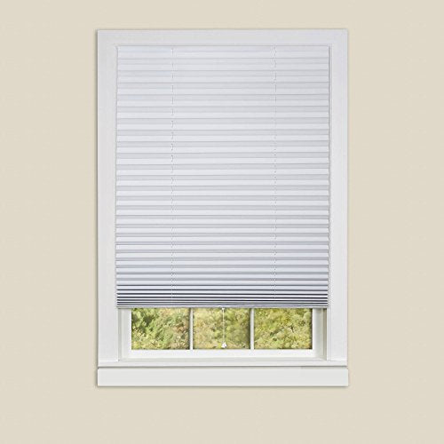 The Nomad Collection White Vinyl Room Darkening Temporary Pleated Shades (48 inch  x 75 inch ) - Set of 4