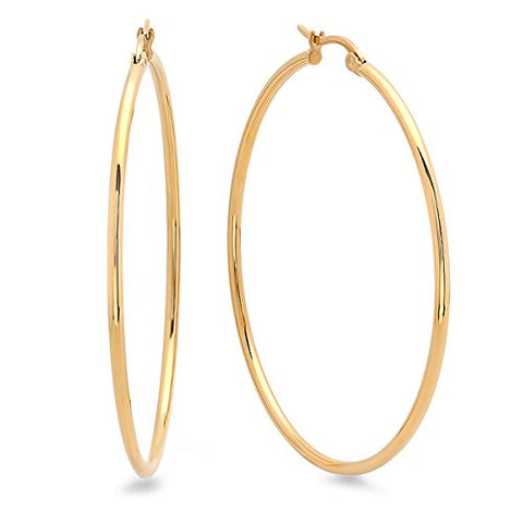 Ben and Jonah Ladies 18k Gold Plated Hoop Earrings