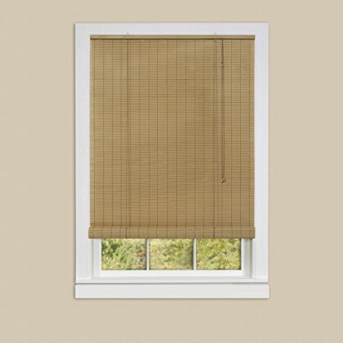 Park Avenue Collection Eclipse Vinyl Roll-Up Blind 30x72 - Woodtone