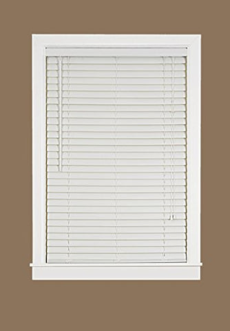 Plantation Collection Vinyl Venetian 2-Inch Mini Blind - White - 43 inch  x 64 inch  (Actual Measurement 42.5 inch  x 64 inch )