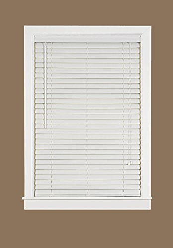 Plantation Collection Vinyl Venetian 2-Inch Mini Blind - White - 48 inch  x 64 inch  (Actual Measurement 47.5 inch  x 64 inch )