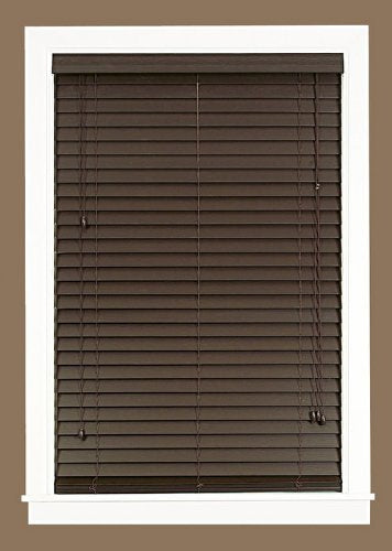 Park Avenue Collection Madera Falsa 2 inch  Faux Wood Plantation Blind 27x64 - Mahogany