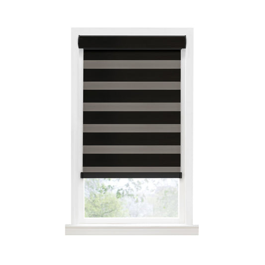 Traditional Elegance Cordless Sublime Room Darkening Double Layered Shade 32x72 - Black