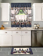 Ben&Jonah Collection Chateau Cottage Window Curtain Set - 57x24 - Navy