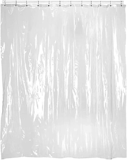 Ben & Jonah Extra Long and Heavy 10 Gauge PEVA Non-Toxic Shower Curtain Liner with Metal Grommets (72 inch  x 84 inch )