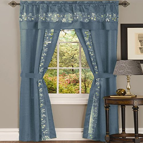 Park Avenue Collection Fairfield 5 Piece Set - 55x84 - Ice Blue