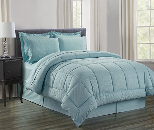 Ben&Jonah King Size 8Â Piece Vine Down Alternative Bed N BagÂ  (100 inch  x 86 inch ) - Turquoise