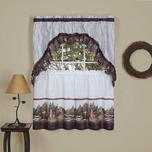 Into the Woods Kitchen Curtain Tier and Swag Set (57 inch  x 24 inch )