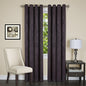 Lorraine Room Darkening Energy Efficient Blackout Curtain Panel (52 inch  x 84 inch ) with 8 Grommets - Chocolate