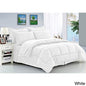 Ben&Jonah Designer Plush Queen 5 Piece Down Alternative Comforter Set - White