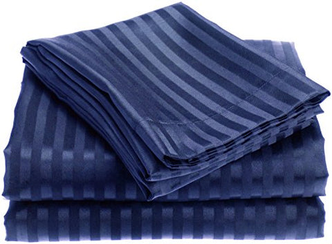 Ben&Jonah Designer Plush King 1800 Series Embossed Sheet Set - Navy