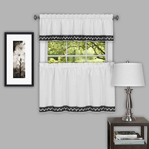 Ben&Jonah Collection Camden 58x14 Window Curtain Valance - Black