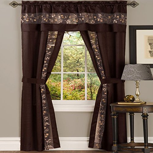 Park Avenue Collection Fairfield 5 Piece Set - 55x63 - Chocolate