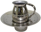 Beracha Collection Stainless Steel Mayim Achronim set (Bowl 2.75 inch  H 7.5 inch  W Cup 4 inch  H 2 1/2 inch  1 Handle Silver)
