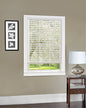 Plantation Collection Cordless Light Vane 2-Inch Sheer Mesh Fabric Blind - White - 31 inch  x 64 inch  (Actual Measurement 30.5 inch  x 64 inch )