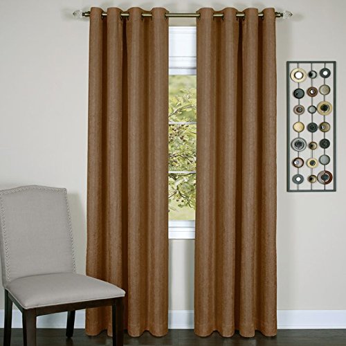 Ben&Jonah Collection Taylor - Lined Grommet Window Curtain Panel - 50x63 Cinnabar