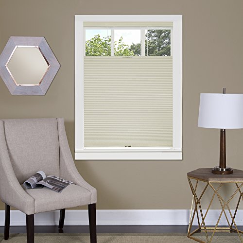 Ben&Jonah Collection Top Down-Bottom Up Cordless Honeycomb Cellular Shade 27x64 Alabaster