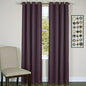 Ben&Jonah Collection Taylor - Lined Grommet Window Curtain Panel - 50x63 Aubergine