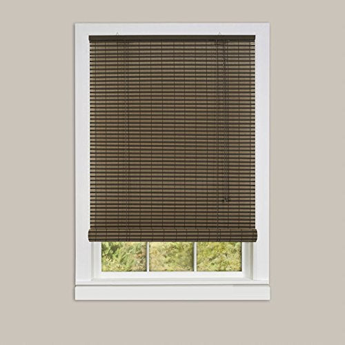 Park Avenue Collection Ashland Vinyl Roll-Up Blind 48x72 - Cocoa/Almond