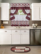 Ben&Jonah Collection Inspiration Cottage Window Curtain Set 57x36 Tier Pair/57x36 Ruffled Topper