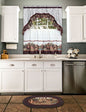 Ben&Jonah Collection Woodlands - Printed Tier & Swag Window Curtain Set 57x24 - Brown