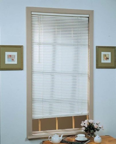Park Avenue Collection Deluxe Sundown 1 inch  Room Darkening Mini Blind 34x64 - Alabaster