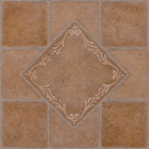 Park Avenue Collection NEXUS South West Ceramic 12 Inch x 12 Inch Self Adhesive Vinyl Floor Tile #445 - 20 Tiles