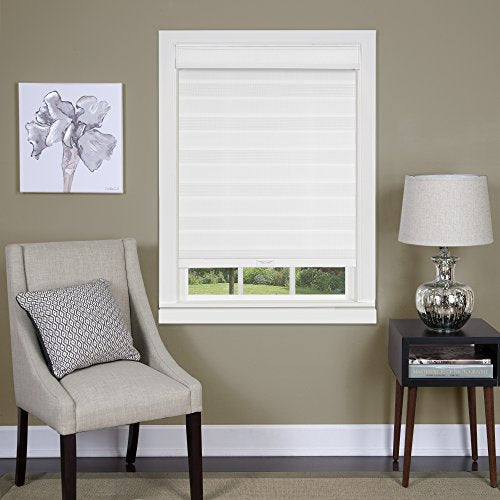 Ben&Jonah Collection Cordless Celestial Sheer Double Layered Shade 39x72 - White