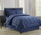 Ben&Jonah King Size 8Â Piece Vine Down Alternative Bed N BagÂ  (100 inch  x 86 inch ) - Navy