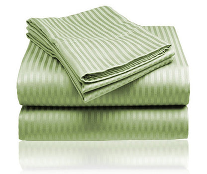 Cozy Home 1800 Series Embossed Striped 4-Piece Sheet Set King - Sage