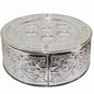 Silver Plated 3 Tier Matzah/Seder Plate - 14 inch D x 7 inch H