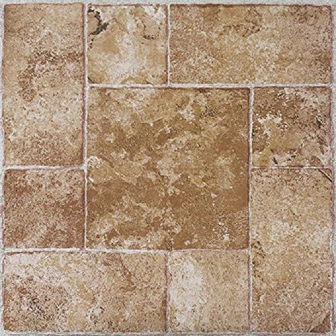 Park Avenue Collection NEXUS Beige Terracotta 12 Inch x 12 Inch Self Adhesive Vinyl Floor Tile #420 - 20 Tiles