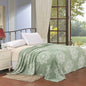 Ben&Jonah Designer Plush King Daisy Microplush Blanket -Lt.Green