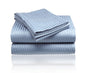 Cozy Home 1800 Series Embossed Striped 4-Piece Sheet Set King - Light Blue