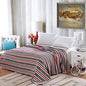 Ben&Jonah Designer Plush Full LaurenÂ Micro Fleece Jacquard Blanket -Grey Stripe