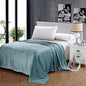 Ben&Jonah Designer Plush Twin Pinestripe Warm Blanket -Aqua